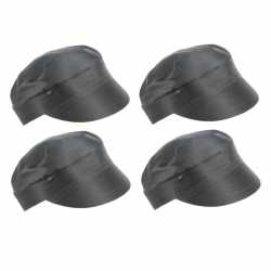 4x stuks luxe boeren pet zwart maat 59 cm