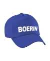 Boerin verkleed pet blauw volwassenen